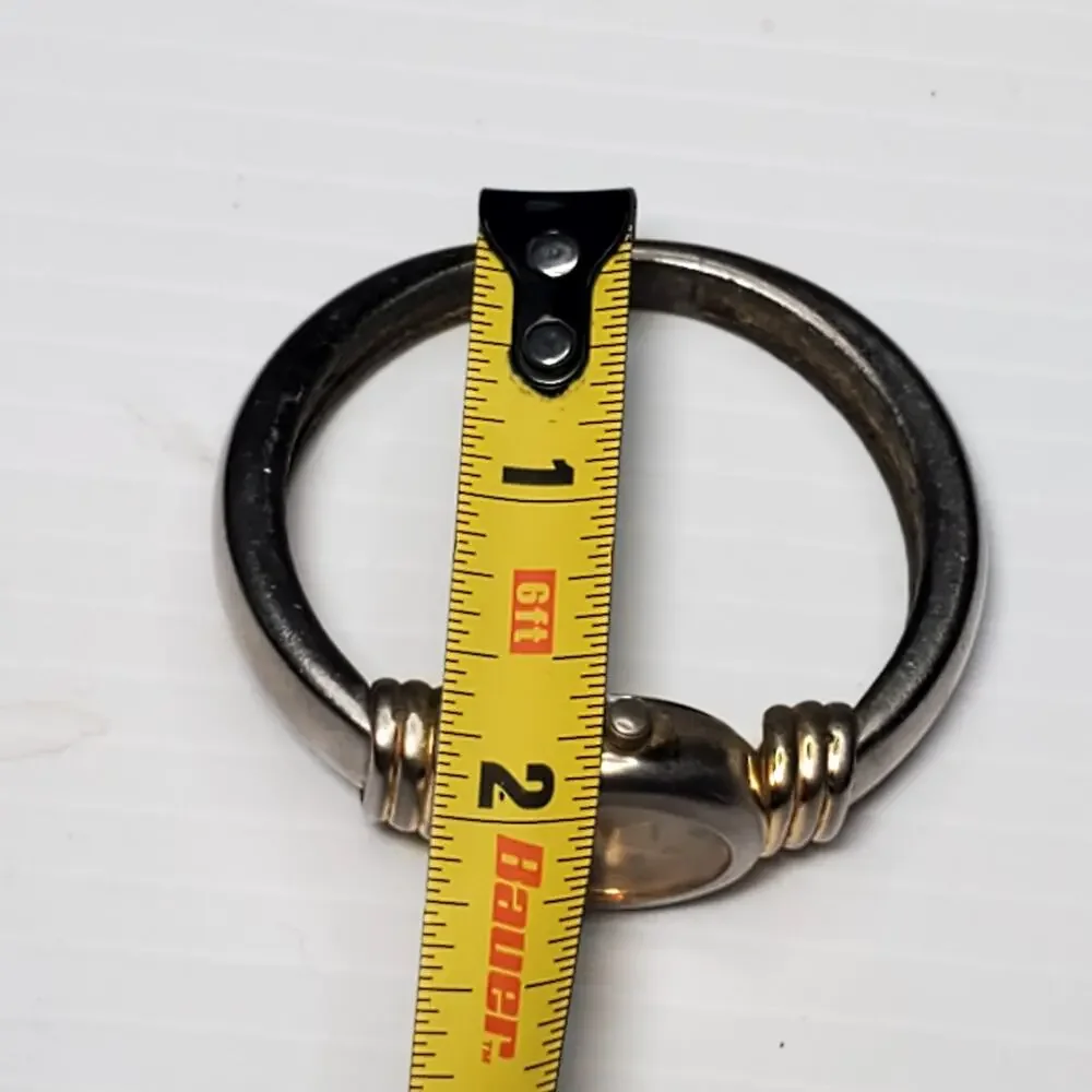 Women's Acqua Indiglo Quartz Causal Cuff Bangle Watch Silver Tone